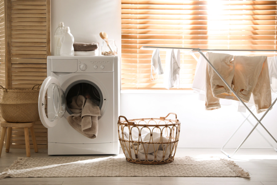 washer with clothes in it mclean va